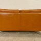 Vintage danish mid century mogens hansen 2 person tan cognac leather sofa