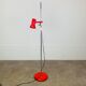 Miwi red metal spot floor lamp, vintage