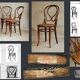Set of 4 bistro viennese  omega fischel chairs