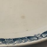 5 plats en faïence bleue ancienne Longchamp 1930 modèle Marcel