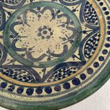 Tunisia ceramic flat glaze cream not very dense diameter 23 cm XVII or XVIII