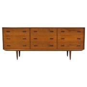 Enfilade scandinave moderne en teck avec tiroirs