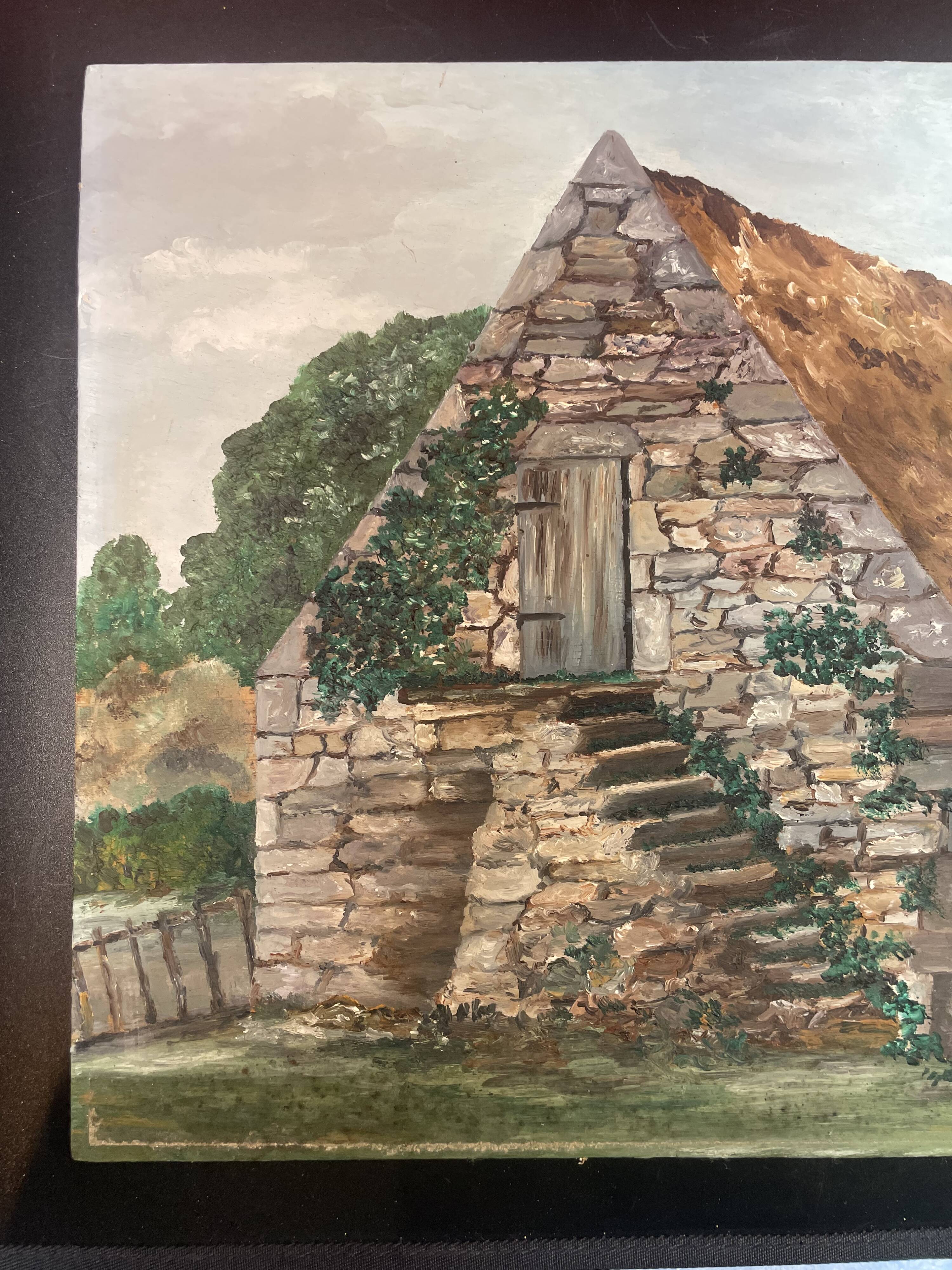 Oil on panel, house in Brière