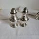 Salt and Pepper Shaker Set in Silver-Plated Metal