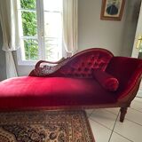 Red velvet daybed
