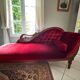 Red velvet daybed