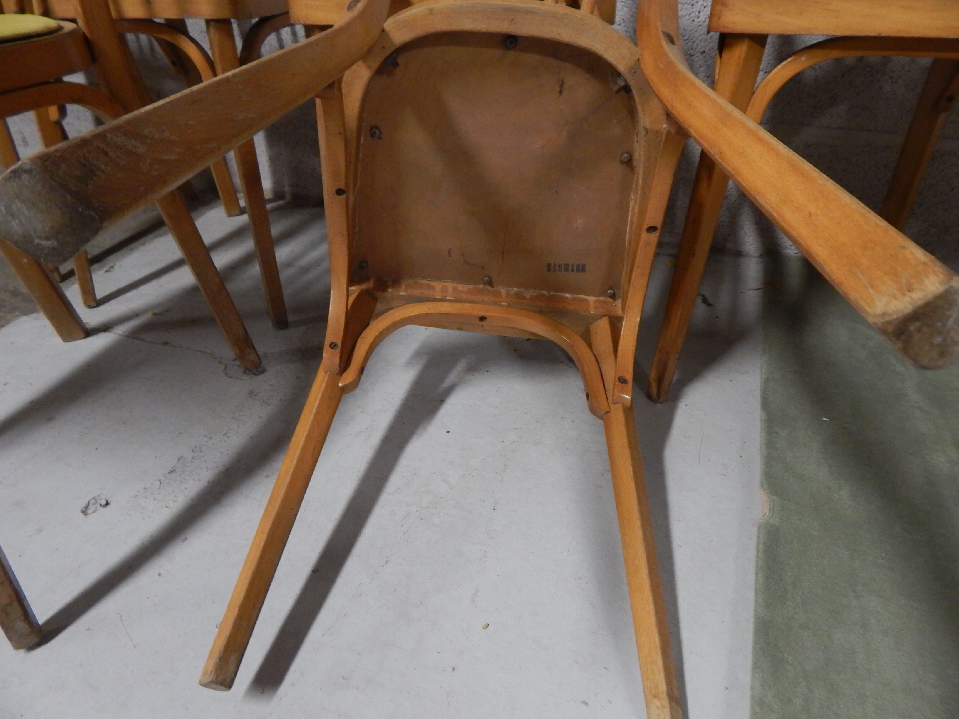 Set of 6 Baumann bistro chairs, 50/60's
