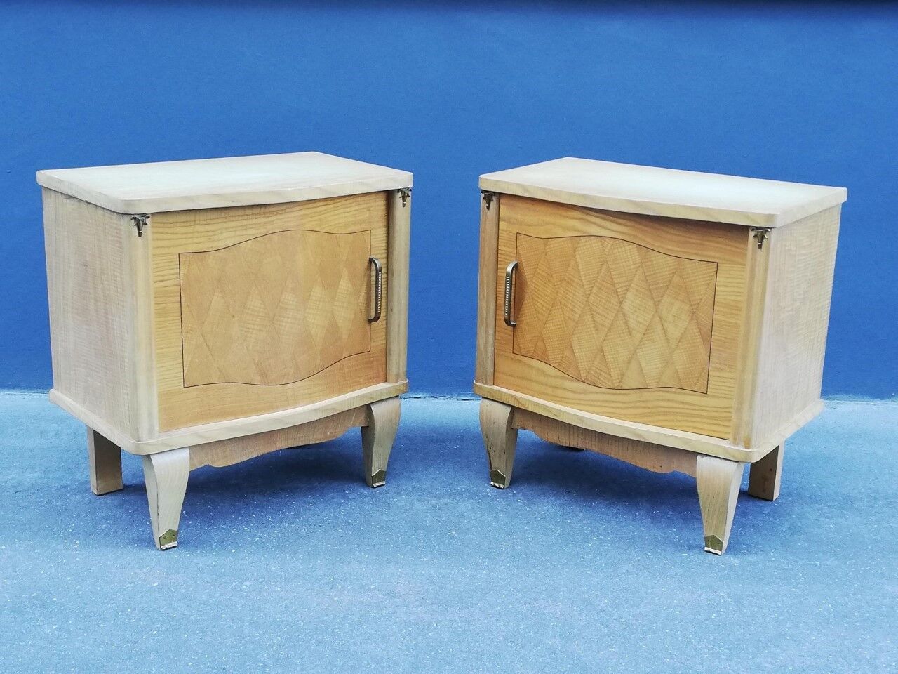 Pair of art deco bedside tables 40s