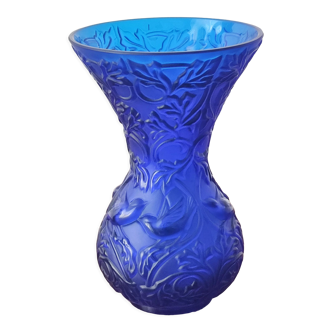 Vase arabesque bleu de lalique