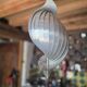 Henri Mathieu ceiling light from the 1970s in spiral aluminium.