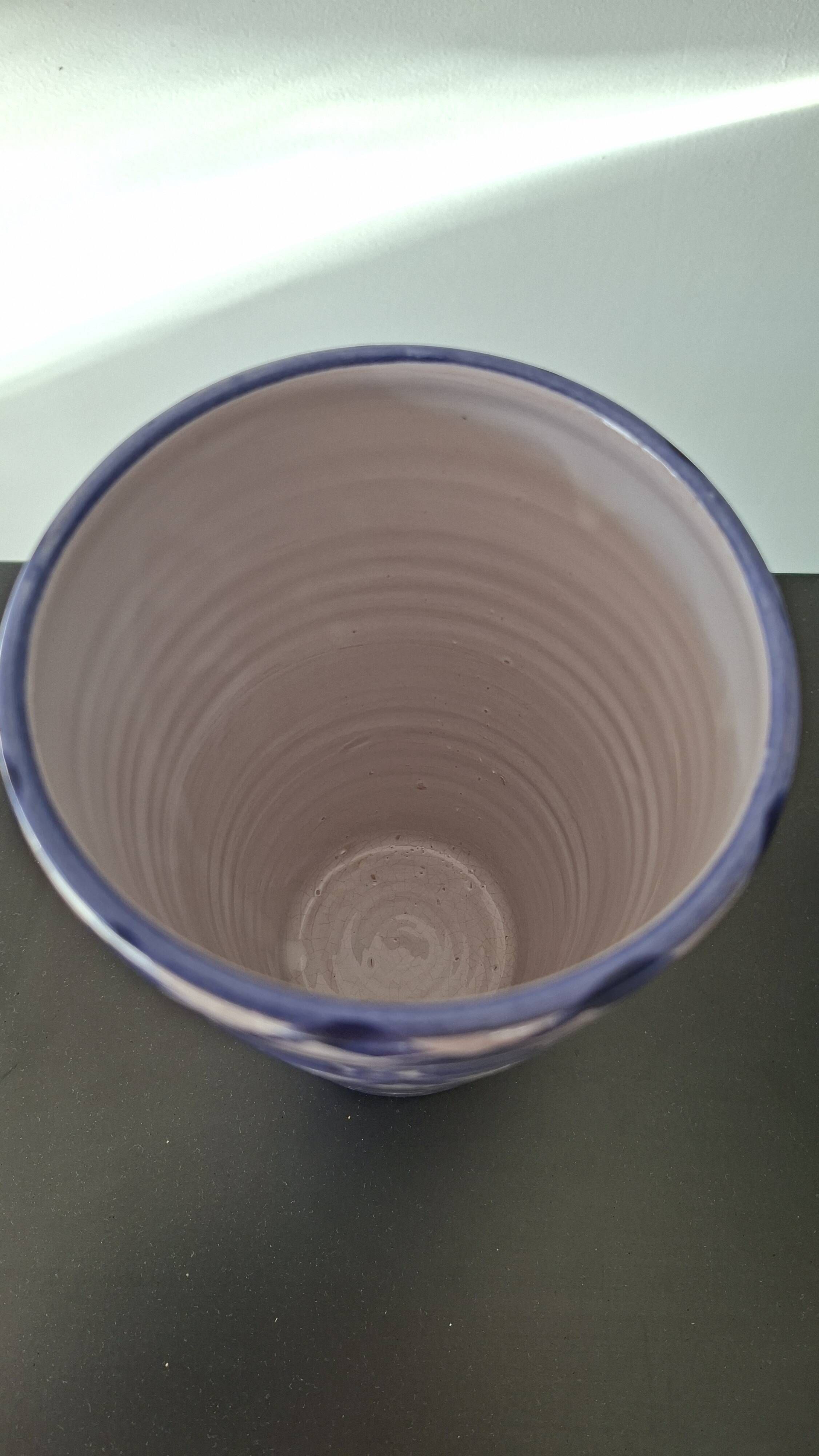 Blue and White Ceramic Decorative Vase Robert Picault