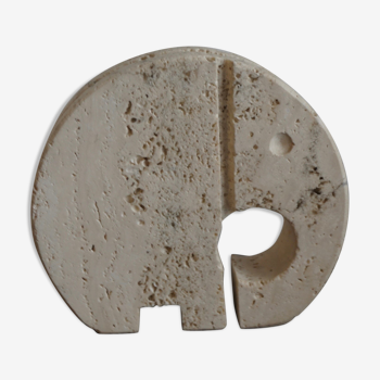 Elephant in travertine of the Fratelli Mannelli 1970