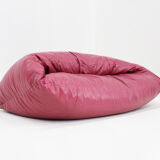 Vintage Raphael Raffel Croissant Sofa in pink leather 1970