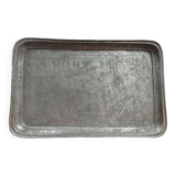 Old Persian tray in silver metal