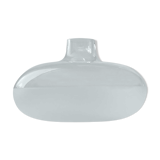 Glass flattened belly ball vase