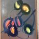 Lucien marduel (1931) yellow red abstraction original modern painting