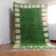 Beni Ourain style rug - Green Moroccan rug made of hand-woven wool - 250 x 154
