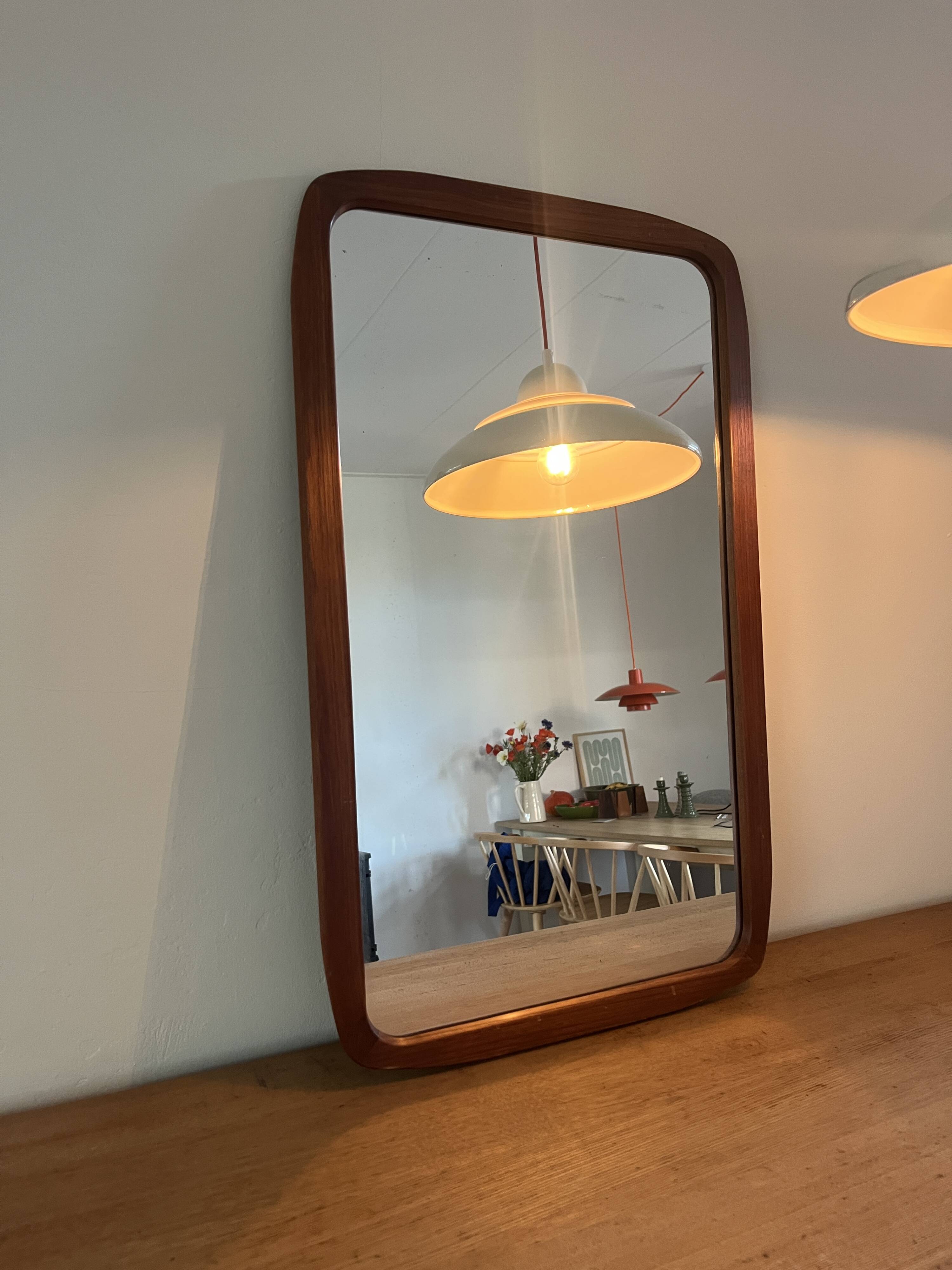 Miroir vintage danois en teck