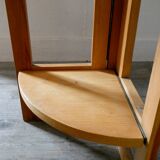 Folding corner shelves in light wood from the 50/60