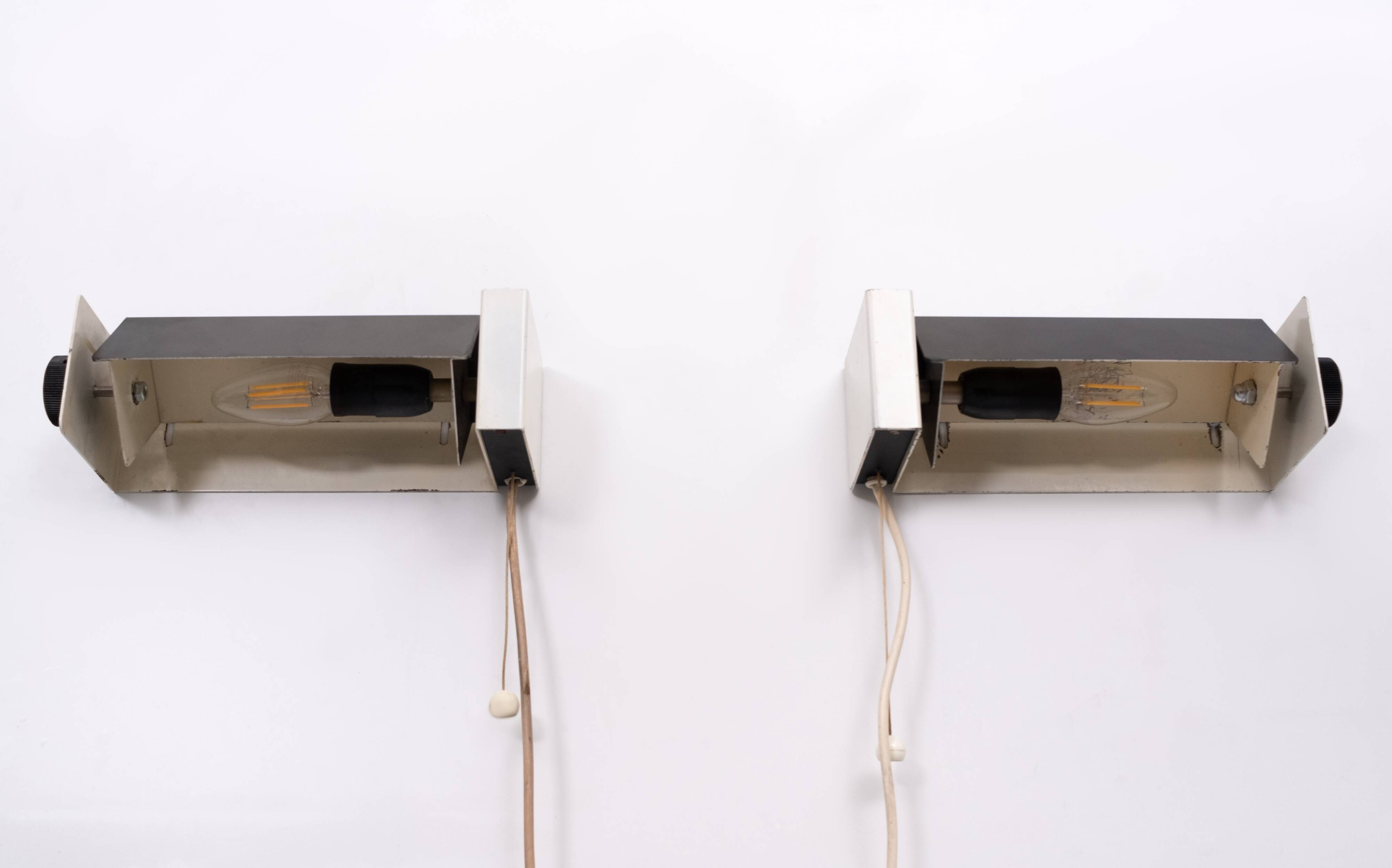 Hiemstra Evolux Bed Lamps, 1950s