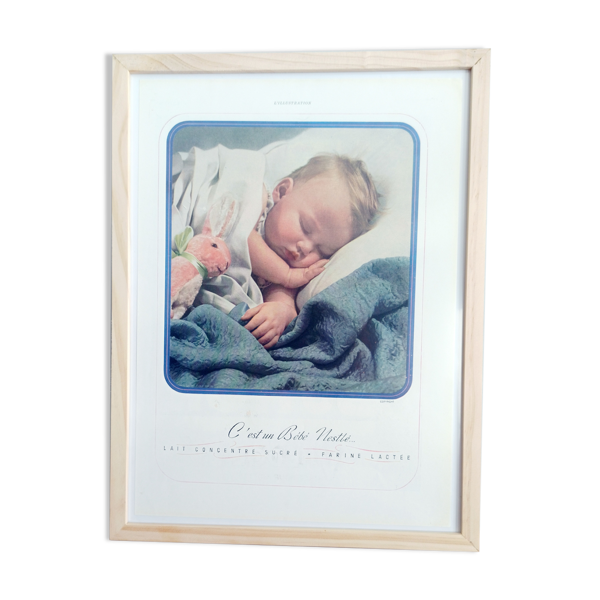 Affiche Vintage Annees 30 Imprime Publicitaire Bebe Nestle 30x40cm Avec Cadre Selency Affiche Vintage Annees 30 Imprime Publicitaire Bebe Nestle 30x40cm Avec Cadre Selency