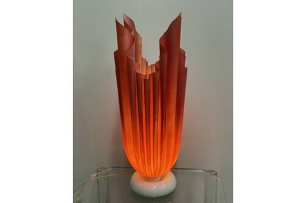 French draped table lamp by Georgia Jacob, 1970s