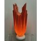 Lampe de table drapée française par Georgia Jacob, années 1970.