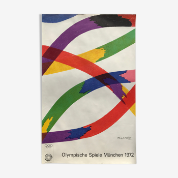 Affiche originale de piero dorazio (1927-2005) olympische spiele münchen, 1972