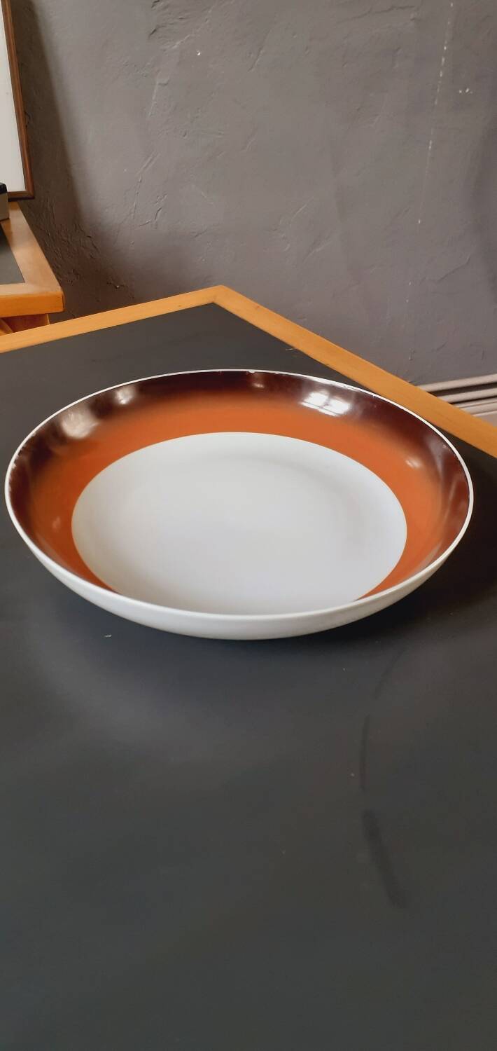 Hollow serving dish Space Age Porcelain year 70 Royale de L manufacture