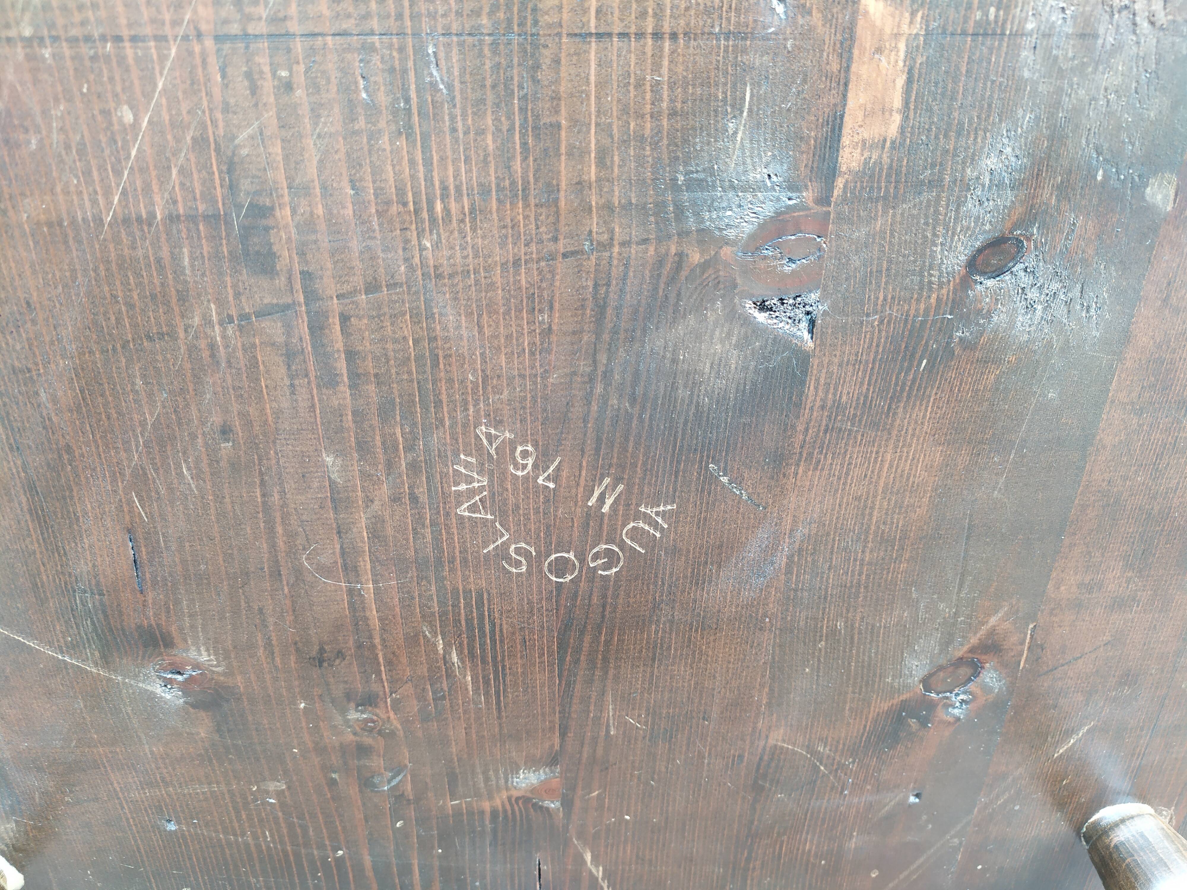 Rocking chair in solid wood beech - yugoslavia