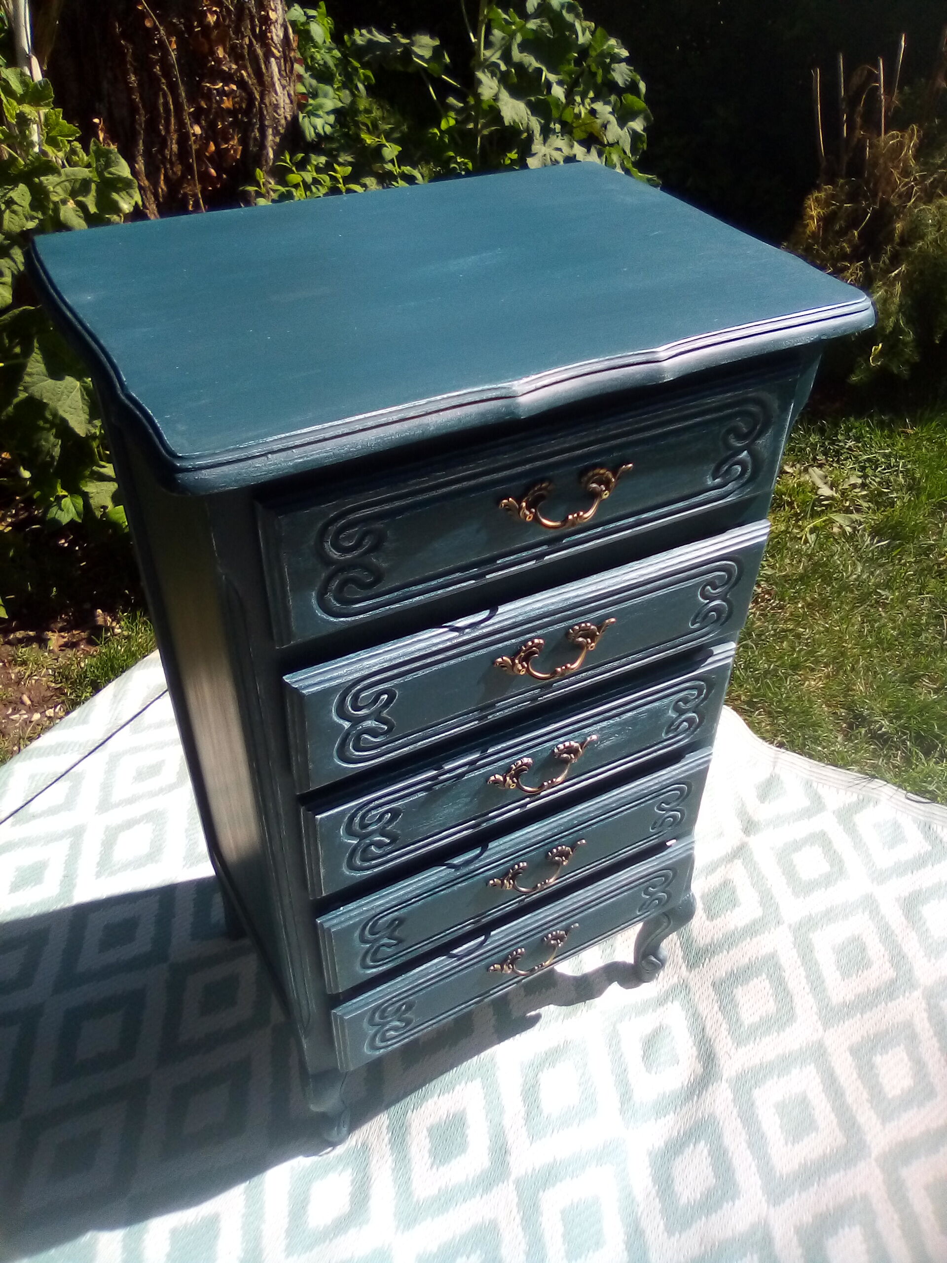 Skated wooden chiffonnier