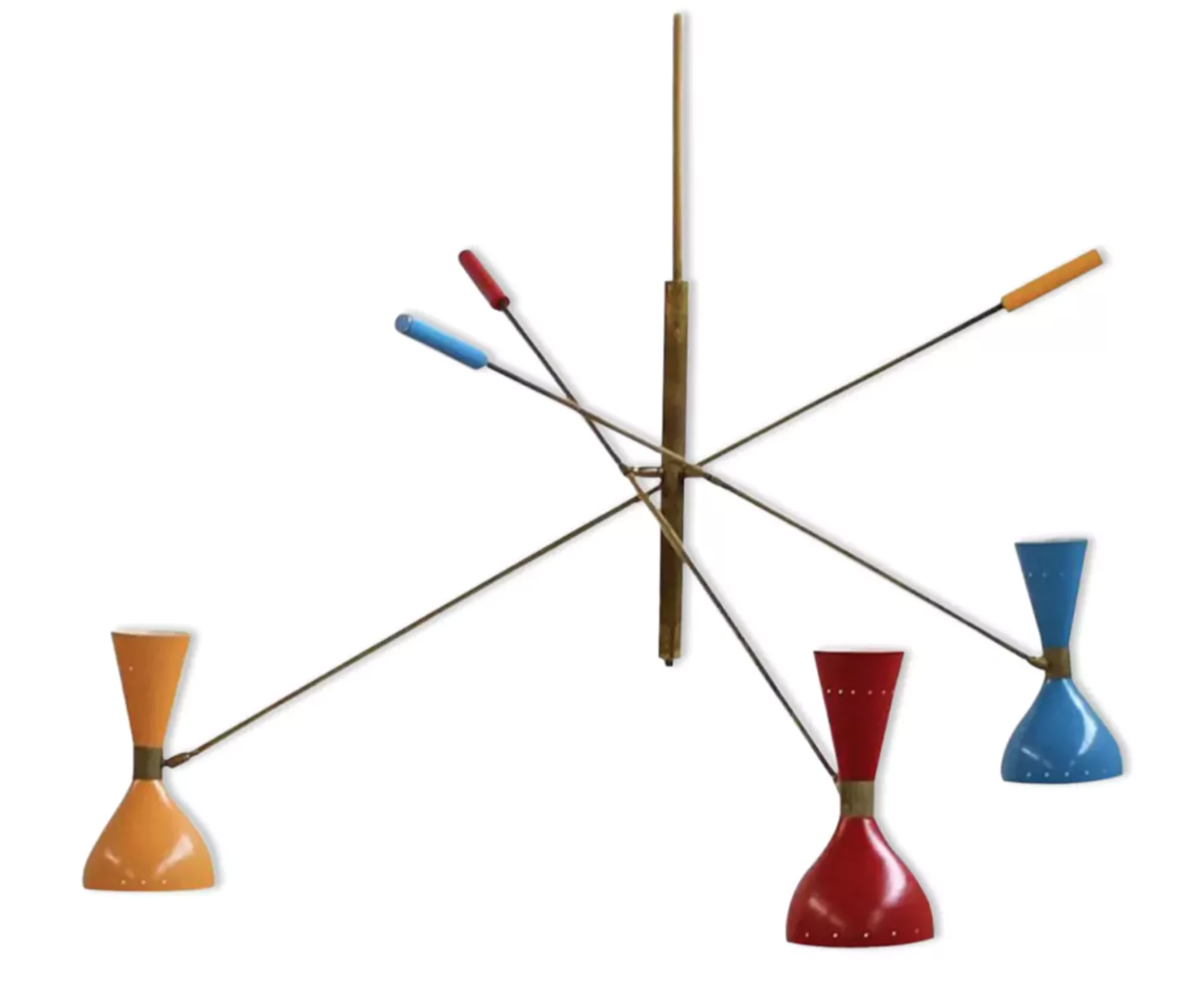 Lustre balancier italien 3 bras articulable