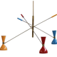 Lustre balancier italien 3 bras articulable