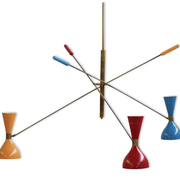 Lustre balancier italien 3 bras articulable
