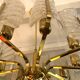 Chandelier Carl Fagerlund by Orrefors with 9 Murano leaves 1960