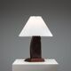 Large mid-century solid rosewood table lamp