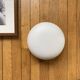 Vintage wall light or ceiling light half-spherical half-moon 25 cm glass