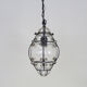 Venetian cage chandelier in transparent blown glass and wrought iron