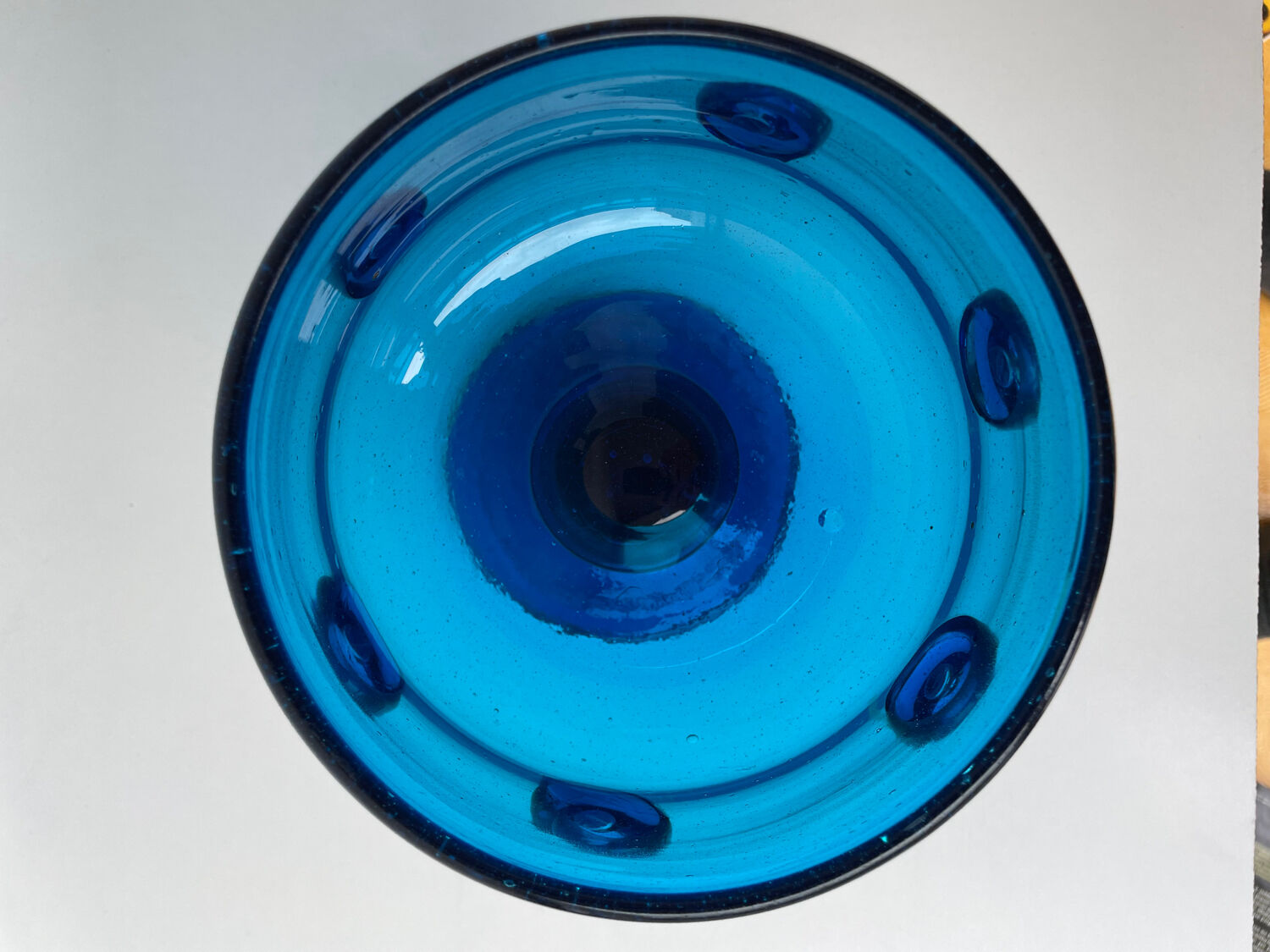 Blown glass vase from the 1970s