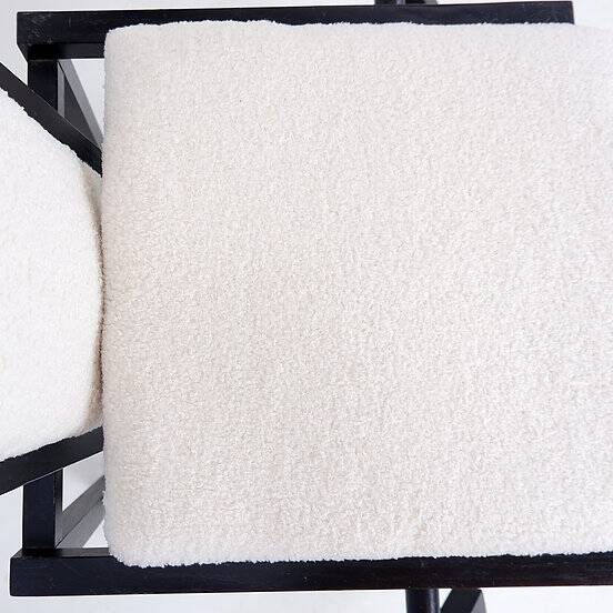 "Contrast" Armchair by Pascal Mourgue 1982 - Faux Sheepskin upholstery