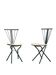 LaPalma folding chairs set of 2, dark green metal & woven cord, Italy, 1970s