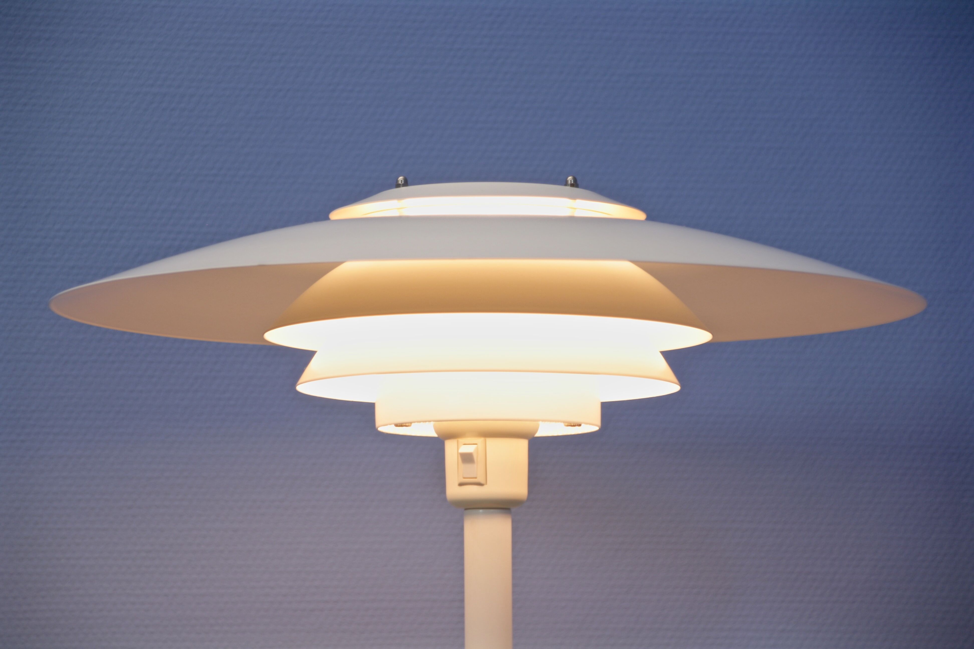 Danish floor lamp in white, 1970s