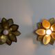 Paire appliques feuilles brutalistes