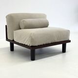 Italian modular sofa with coffee table set in Japandi style