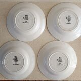 Set of 4 plates terre de fer Saint Amand