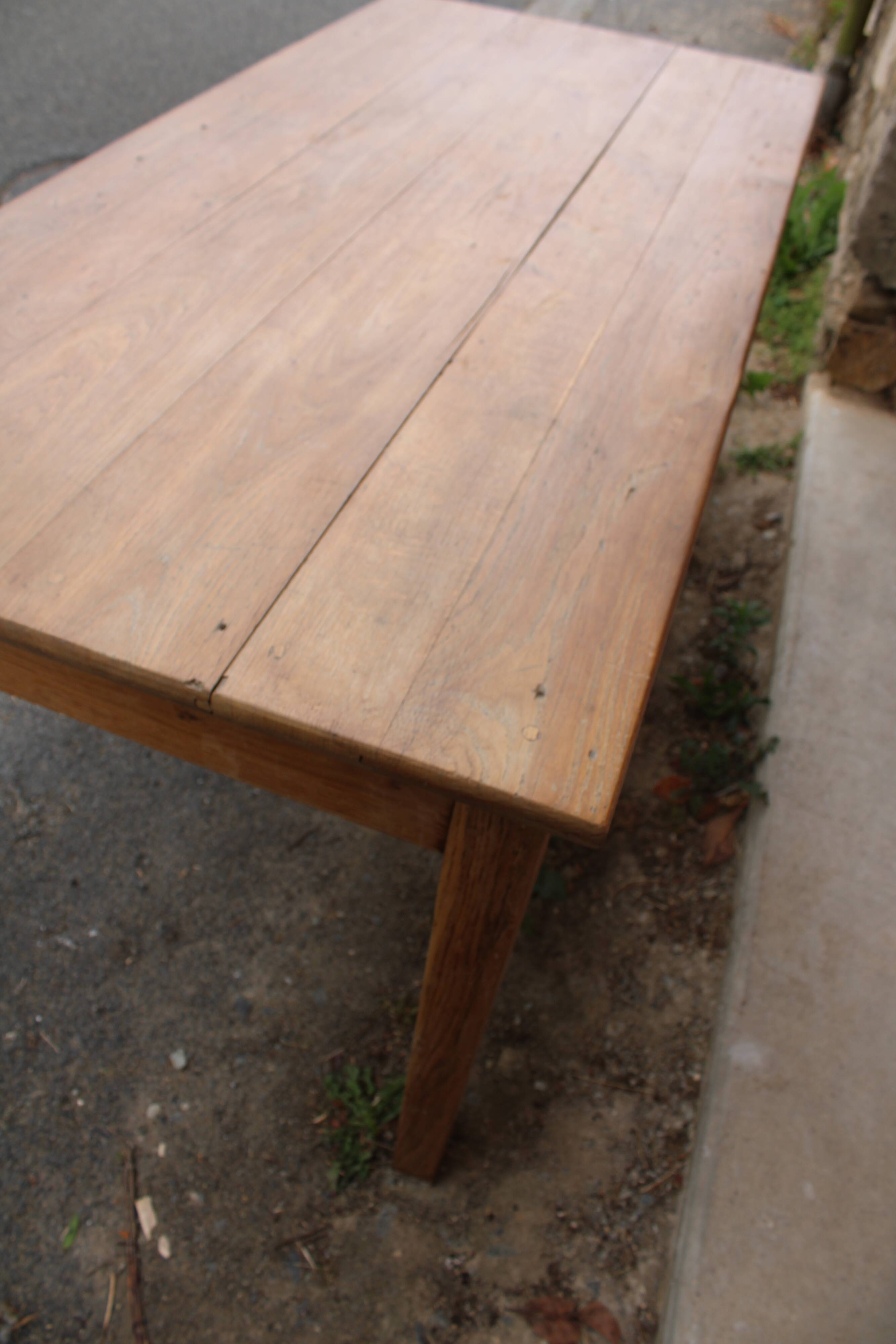 Table de ferme en chêne pour 6 personnes