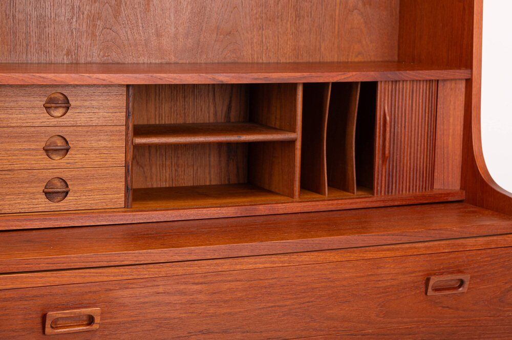 Danish teak bookcase by Johannes Sorth for Nexø, 1960s