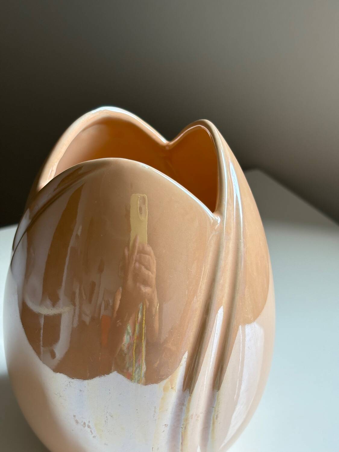 Vase vintage irisé