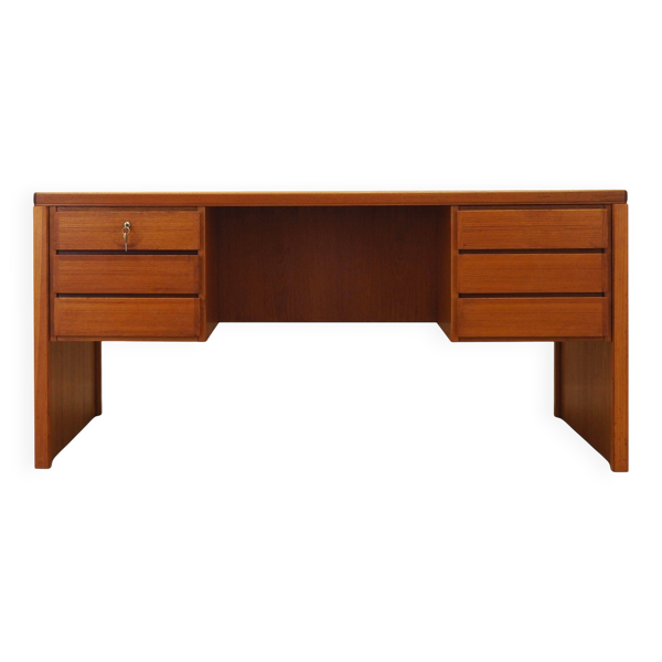 Bureau en teck, design danois, années 1970, fabriqué par Omann Jun.