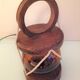 Marine lamp with amber glass globe 60/70s